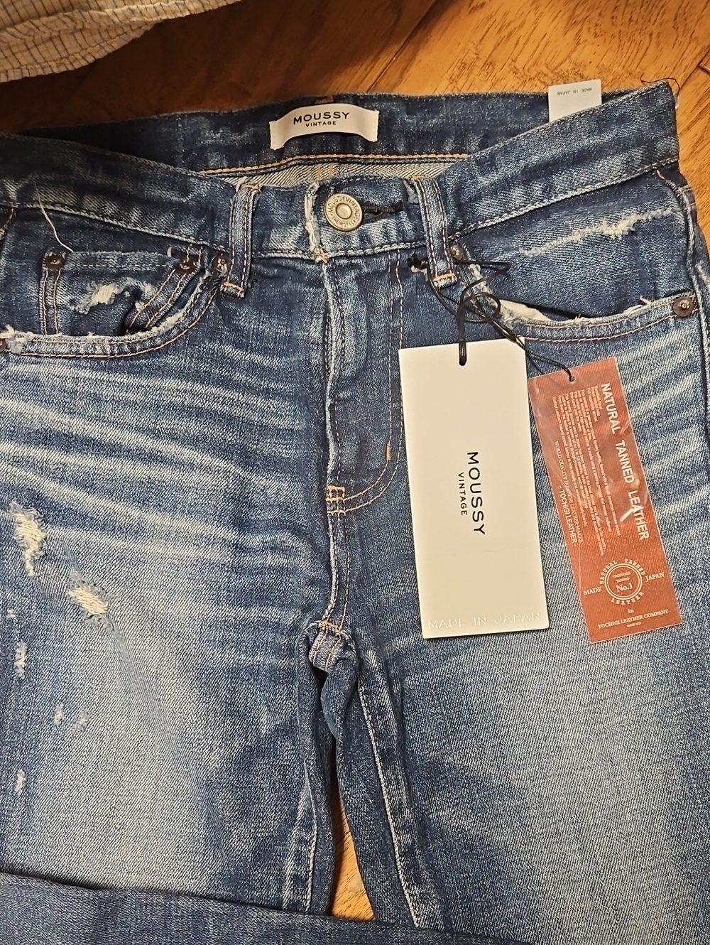 Women's BNWT Moussy Distressed Blue Women’s Jeans - Size 25 - Picture 4 of 6